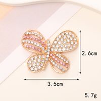 Simple Style Butterfly Metal Inlay Zircon Jewelry Accessories sku image 13