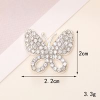 Simple Style Butterfly Metal Inlay Zircon Jewelry Accessories sku image 10