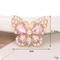 Sweet Butterfly Alloy Inlay Pearl Zircon Jewelry Accessories sku image 4