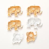 Simple Style Elephant Metal Inlay Zircon Jewelry Accessories main image 2