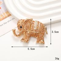 Simple Style Elephant Metal Inlay Zircon Jewelry Accessories sku image 2