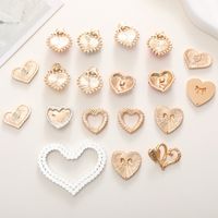Sweet Heart Shape Alloy Inlay Pearl Jewelry Accessories main image 2