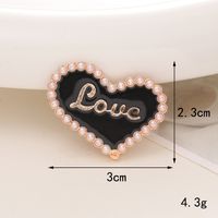 Sweet Heart Shape Alloy Inlay Pearl Jewelry Accessories main image 4