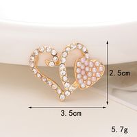 Sweet Heart Shape Alloy Inlay Pearl Jewelry Accessories sku image 6