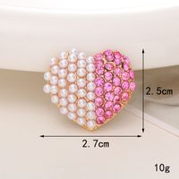 Sweet Heart Shape Alloy Inlay Pearl Jewelry Accessories sku image 12