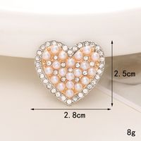 Sweet Heart Shape Alloy Inlay Pearl Jewelry Accessories sku image 10