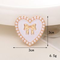 Sweet Heart Shape Alloy Inlay Pearl Jewelry Accessories sku image 7