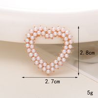 Sweet Heart Shape Alloy Inlay Pearl Jewelry Accessories sku image 1