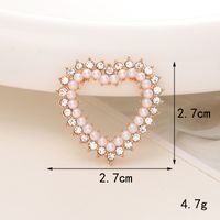 Sweet Heart Shape Alloy Inlay Pearl Jewelry Accessories sku image 2