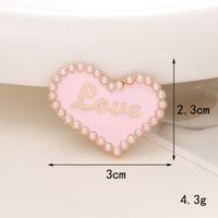 Sweet Heart Shape Alloy Inlay Pearl Jewelry Accessories sku image 5