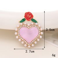 Sweet Heart Shape Alloy Inlay Pearl Jewelry Accessories sku image 15