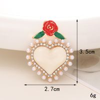 Sweet Heart Shape Alloy Inlay Pearl Jewelry Accessories sku image 17