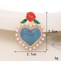 Sweet Heart Shape Alloy Inlay Pearl Jewelry Accessories sku image 18
