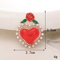 Sweet Heart Shape Alloy Inlay Pearl Jewelry Accessories sku image 19