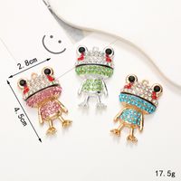 Simple Style Frog Metal Inlay Zircon Jewelry Accessories main image 2