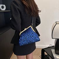 Women's Pu Leather Color Block Classic Style Streetwear Sequins Square Lock Clasp Shoulder Bag Square Bag main image 1