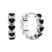 Princess Cute Sweet Heart Shape Bow Knot Sterling Silver Epoxy Plating Rhodium Plated Women's Rings Earrings Necklace sku image 22