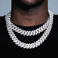 Hip Hop Rock Ropa De Calle Collar Aleación Embutido Diamantes De Imitación Hombres Collar main image 11