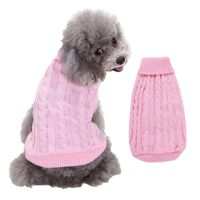 British Style Acrylic Solid Color Pet Clothing main image 3