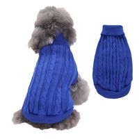 British Style Acrylic Solid Color Pet Clothing main image 2