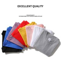 Women's Men's T-shirt Short Sleeve T-shirts Casual Solid Color main image 3