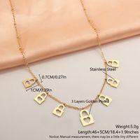 Edelstahl 304 18 Karat Vergoldet Einfacher Stil Einfarbig Überzug Herzform Symbol Halskette sku image 7