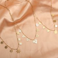 304 Stainless Steel 18K Gold Plated Simple Style Solid Color Plating Heart Shape Symbol Necklace main image 6