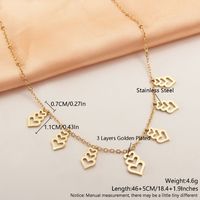304 Stainless Steel 18K Gold Plated Simple Style Solid Color Plating Heart Shape Symbol Necklace main image 8