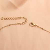 304 Stainless Steel 18K Gold Plated Simple Style Plating Inlay Solid Color Zircon Necklace main image 6