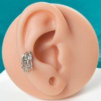 1 Piece Elegant Glam Flower Inlay Stainless Steel Zircon Earrings main image 5