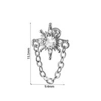 1 Piece Elegant Glam Flower Inlay Stainless Steel Zircon Earrings sku image 13