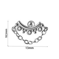 1 Piece Elegant Glam Flower Inlay Stainless Steel Zircon Earrings sku image 6