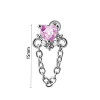 1 Piece Elegant Glam Flower Inlay Stainless Steel Zircon Earrings sku image 10