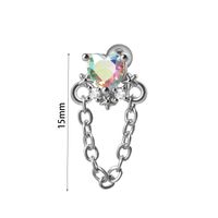1 Piece Elegant Glam Flower Inlay Stainless Steel Zircon Earrings sku image 11