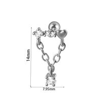 1 Piece Elegant Glam Flower Inlay Stainless Steel Zircon Earrings sku image 8