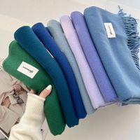 Women's Simple Style Solid Color Imitation Cashmere Scarf main image 3