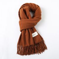 Women's Simple Style Solid Color Imitation Cashmere Scarf sku image 19
