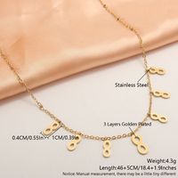 304 Stainless Steel 18K Gold Plated Simple Style Solid Color Plating Heart Shape Symbol Necklace sku image 1