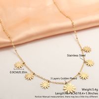 304 Stainless Steel 18K Gold Plated Simple Style Solid Color Plating Heart Shape Symbol Necklace sku image 3