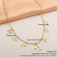 304 Stainless Steel 18K Gold Plated Simple Style Solid Color Plating Heart Shape Symbol Necklace sku image 11