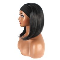 Women's Simple Style Holiday Party High Temperature Wire Short Straight Hair Wig Grip main image 2