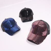 Unisex Casual Korean Style Geometric Sequins Patchwork Curved Eaves Baseball Cap main image 2