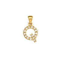 1 Piece Stainless Steel Artificial Pearls Zircon 18K Gold Plated Inlay Polished Pendant sku image 13