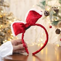 Nordic Style Cute Christmas Christmas Tree Santa Claus Antlers Flannel Hair Band sku image 30
