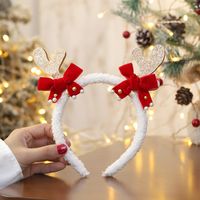 Nordic Style Cute Christmas Christmas Tree Santa Claus Antlers Flannel Hair Band sku image 31