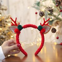 Nordic Style Cute Christmas Christmas Tree Santa Claus Antlers Flannel Hair Band sku image 21