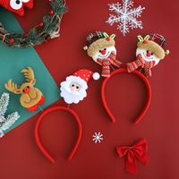 Nordic Style Cute Christmas Christmas Tree Santa Claus Antlers Flannel Hair Band main image 2