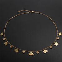 304 Stainless Steel 18K Gold Plated Simple Style Plating Inlay Solid Color Zircon Necklace main image 5