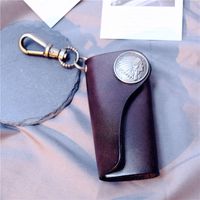Unisex Solid Color Leather Buckle Coin Purse sku image 2