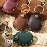 Unisex Solid Color Leather Buckle Card Holder main image 4